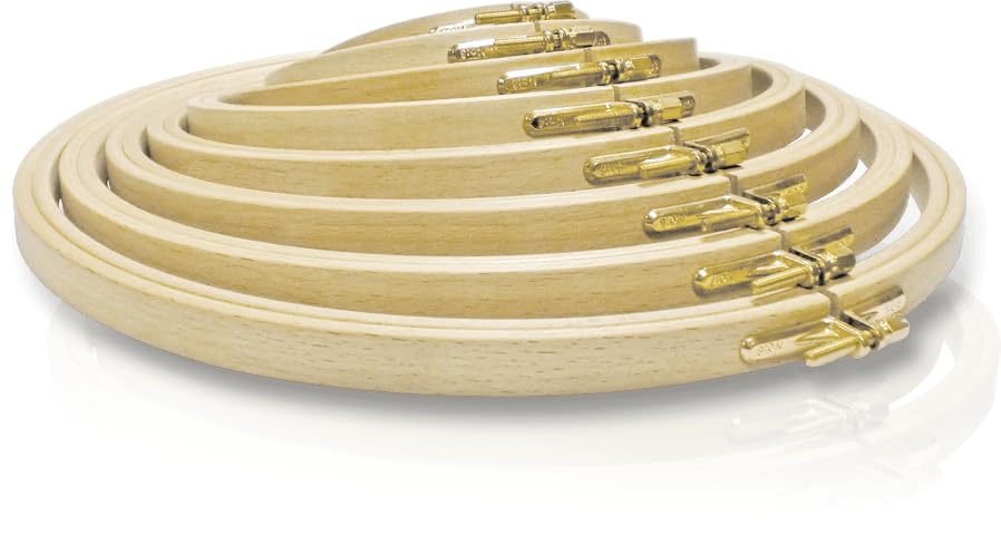 Cross Stitch Hoops, Nurge Beech Embroidery Hoops Width 0.60" - Image 3