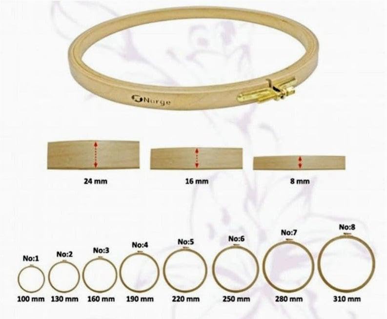 Cross Stitch Hoops, Nurge Beech Embroidery Hoops Width 0.60" - Image 4