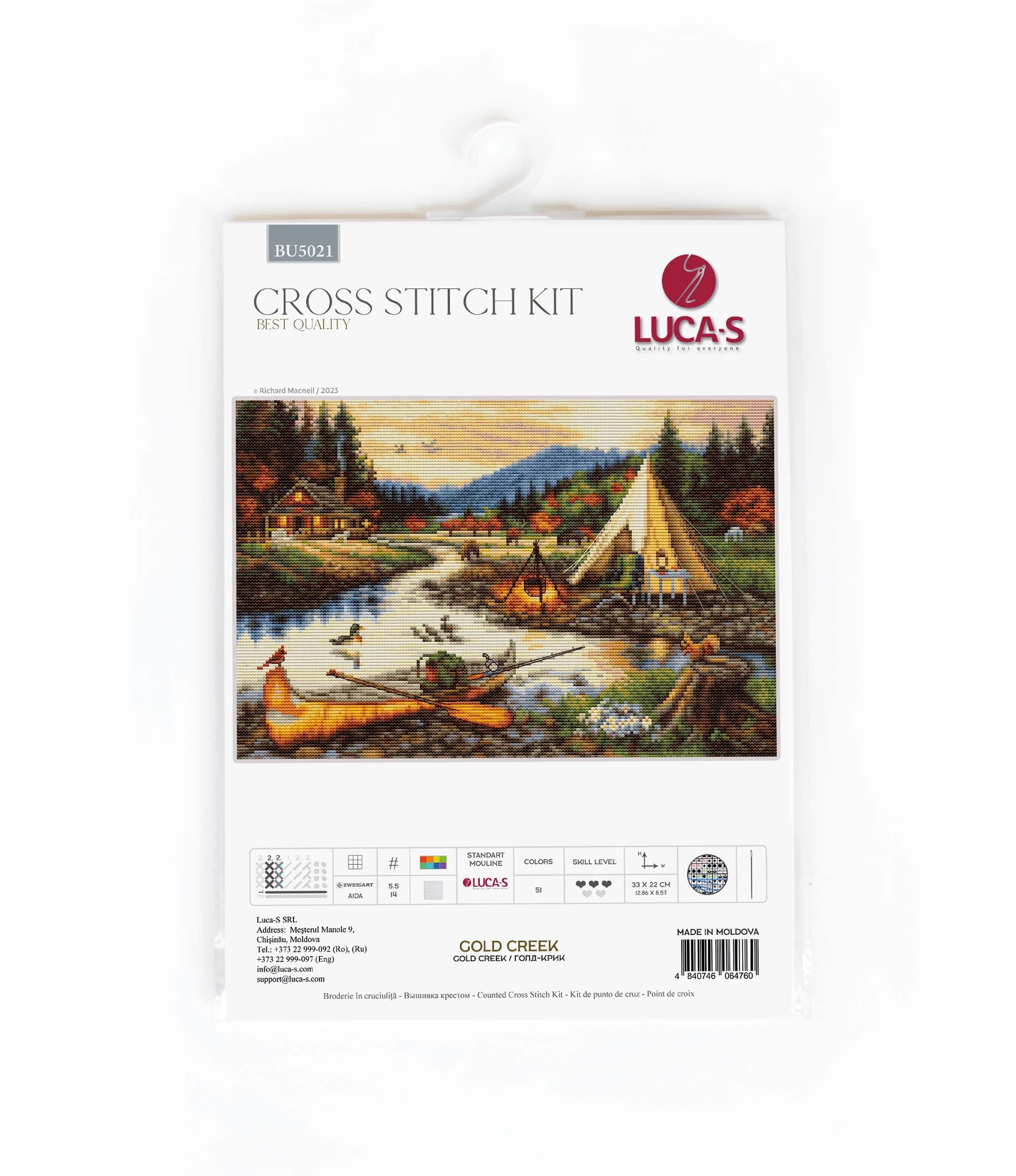Cross Stitch Kit Luca-S - Gold Creek, BU5021 - Image 2