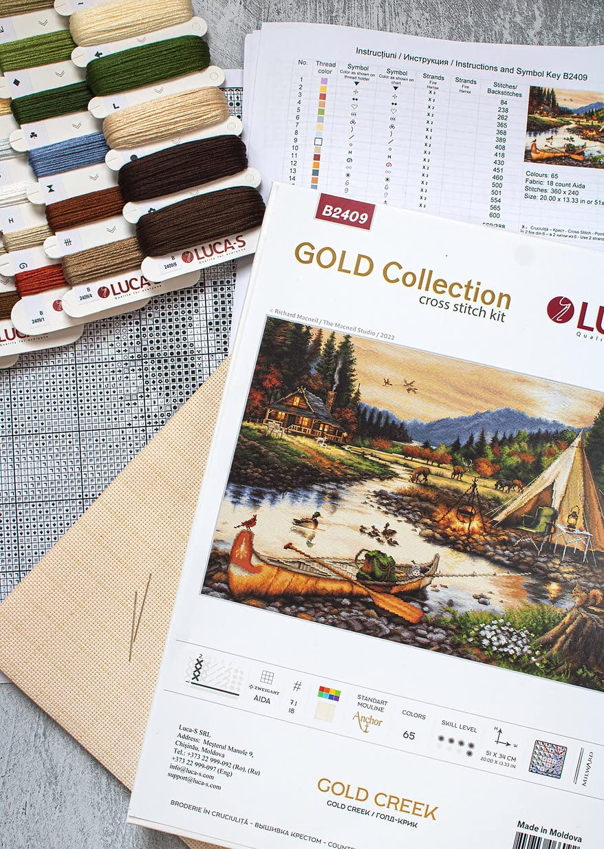 Cross Stitch Kit Luca-S Gold - Gold Creek, B2409 - Image 6