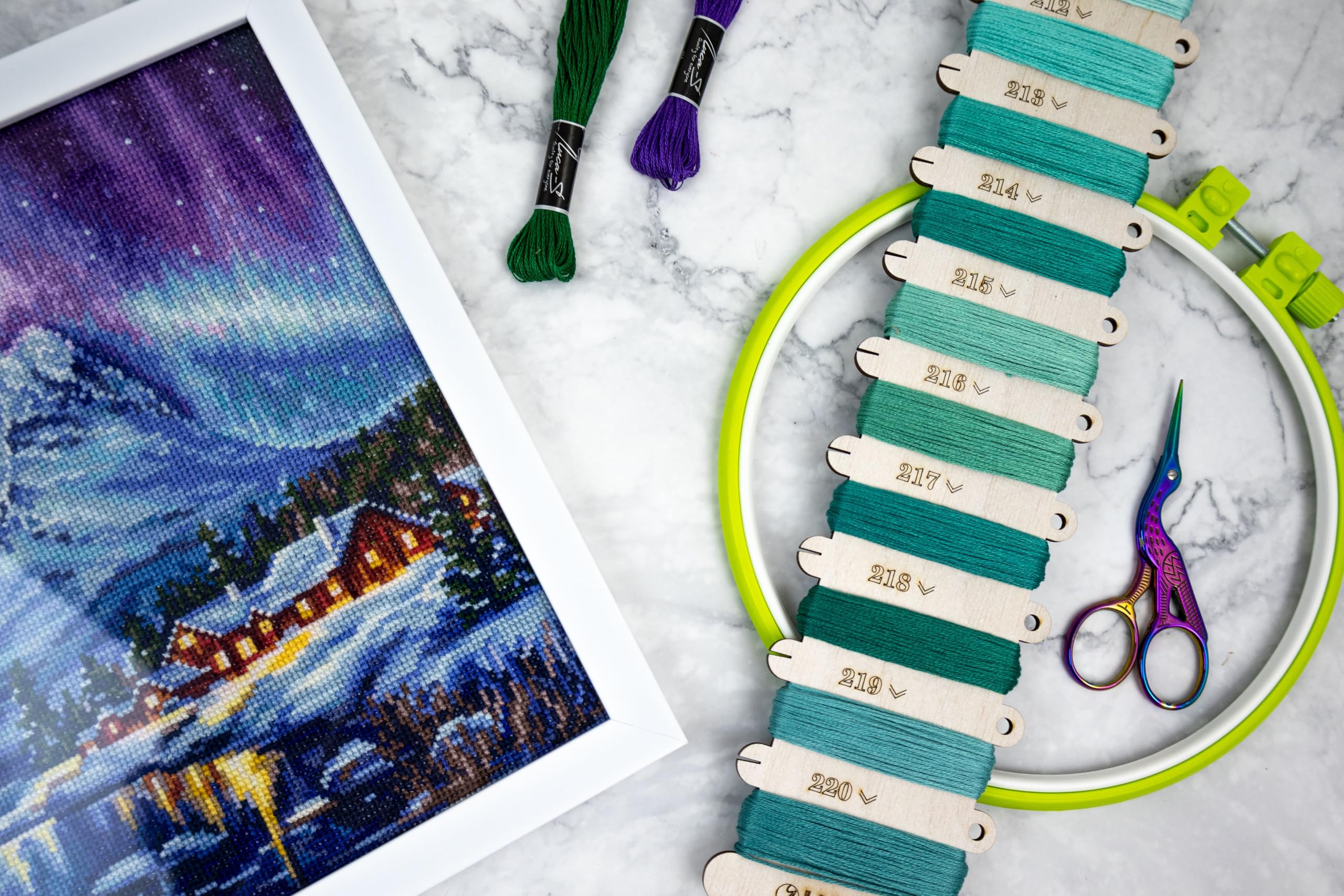 Cross Stitch Kit Luca-S - Northern Lights, B705 - Image 4