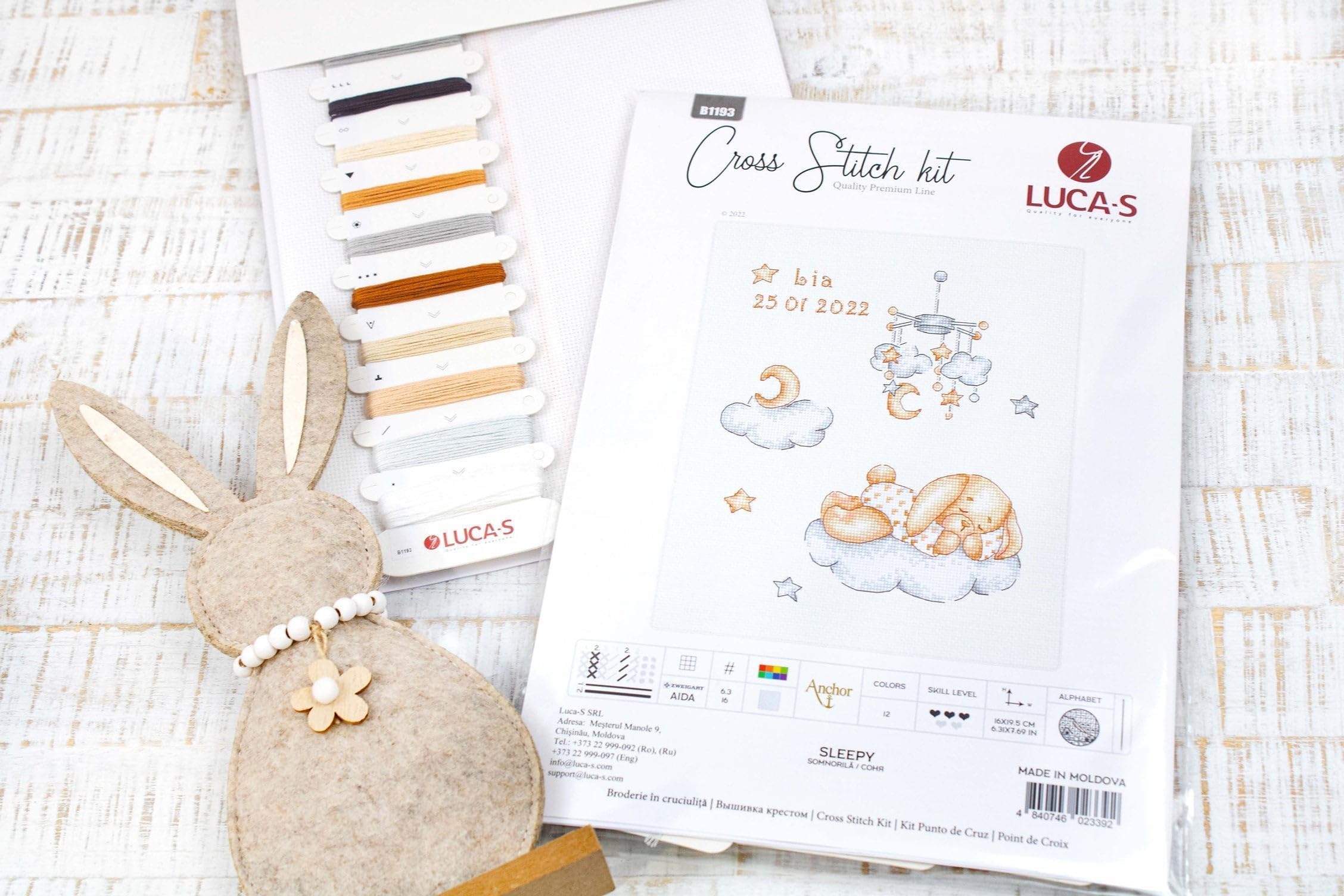 Cross Stitch Kit Luca-S - Sleepy, B1193 - Image 4