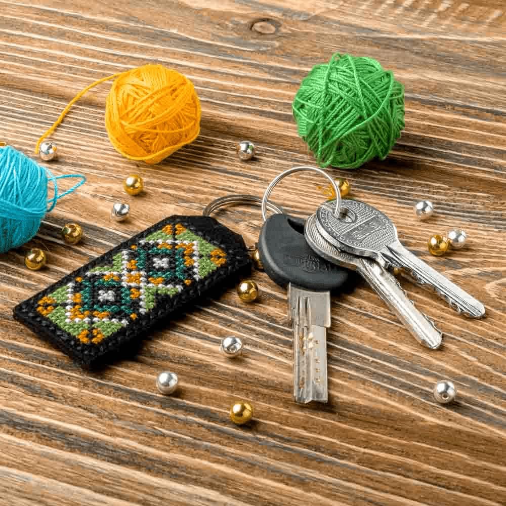 Key Chain Kit, Leather Craft Kit, Leather KeyChain Set, Leather Key Ring Craft Kit