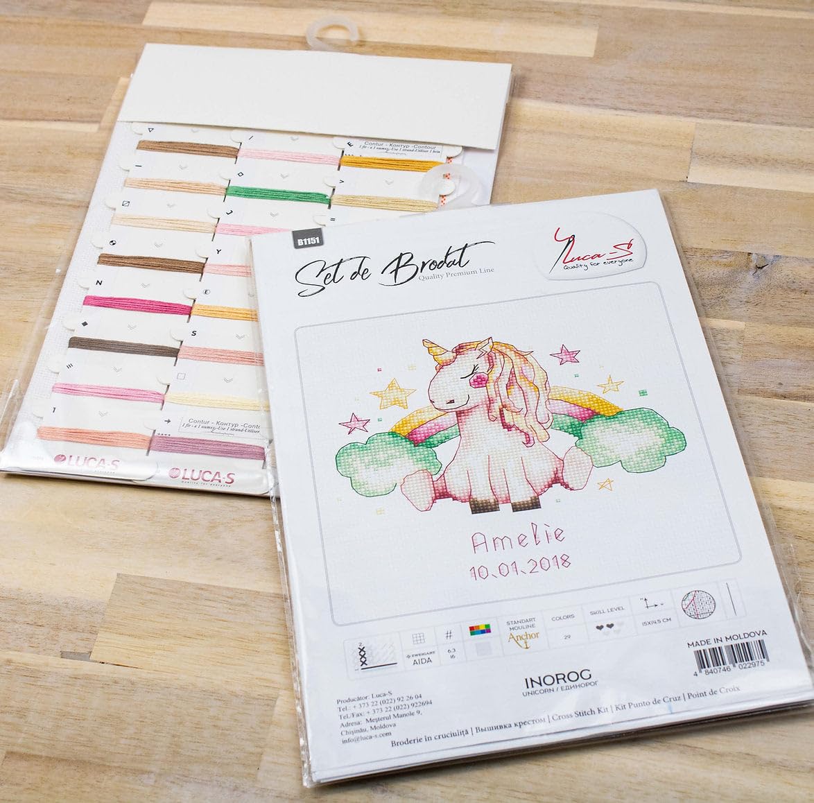 Luca-S B1151 Unicorn - Cross Stitch Kit - Image 2