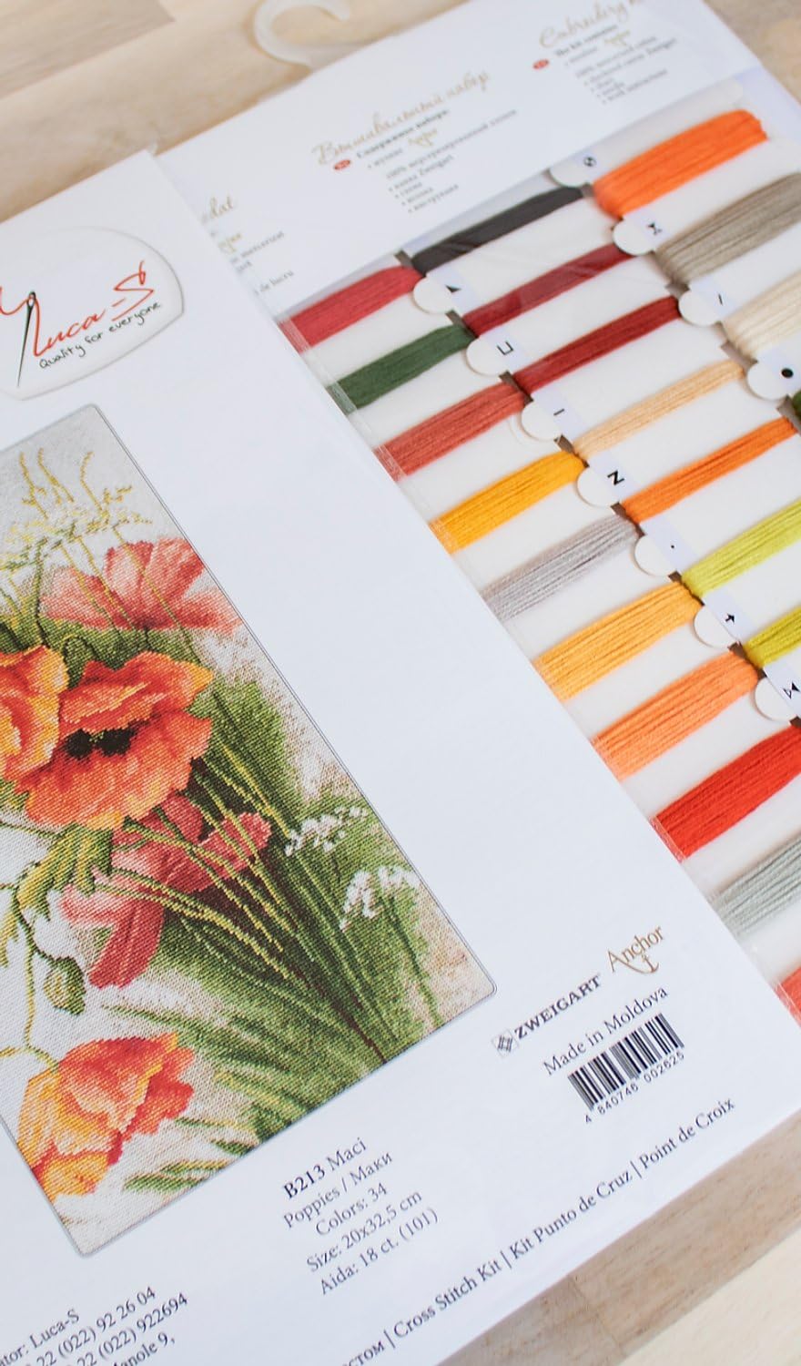 Luca-S B213 Poppies - Cross Stitch Kit - Image 4