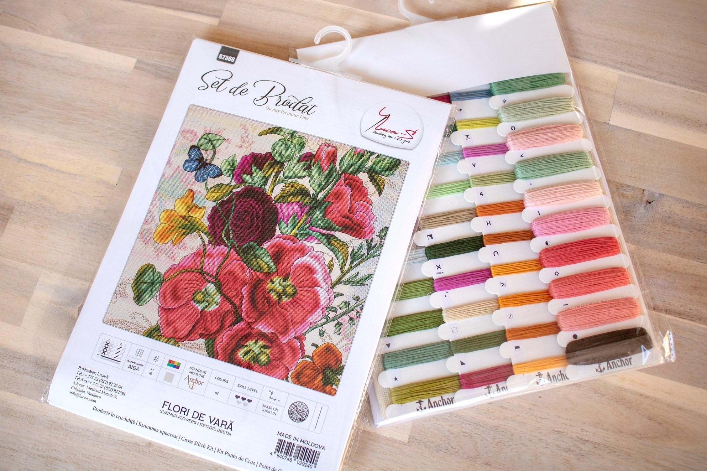 Luca-S B2366 Summer Flowers - Cross Stitch Kit - Image 5