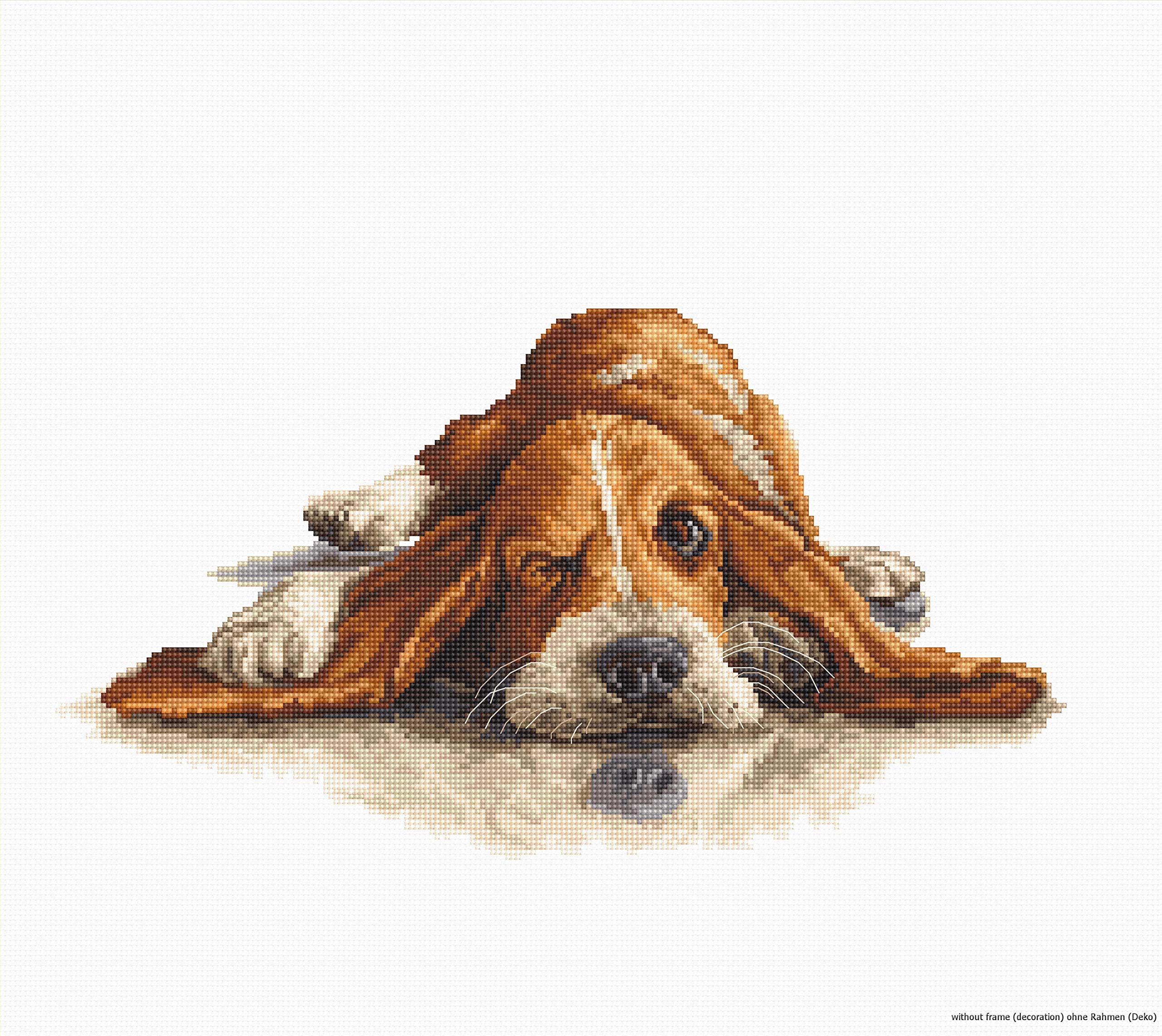 Luca-S Counted Cross Stitch kit Basset 28.5x15.5cm