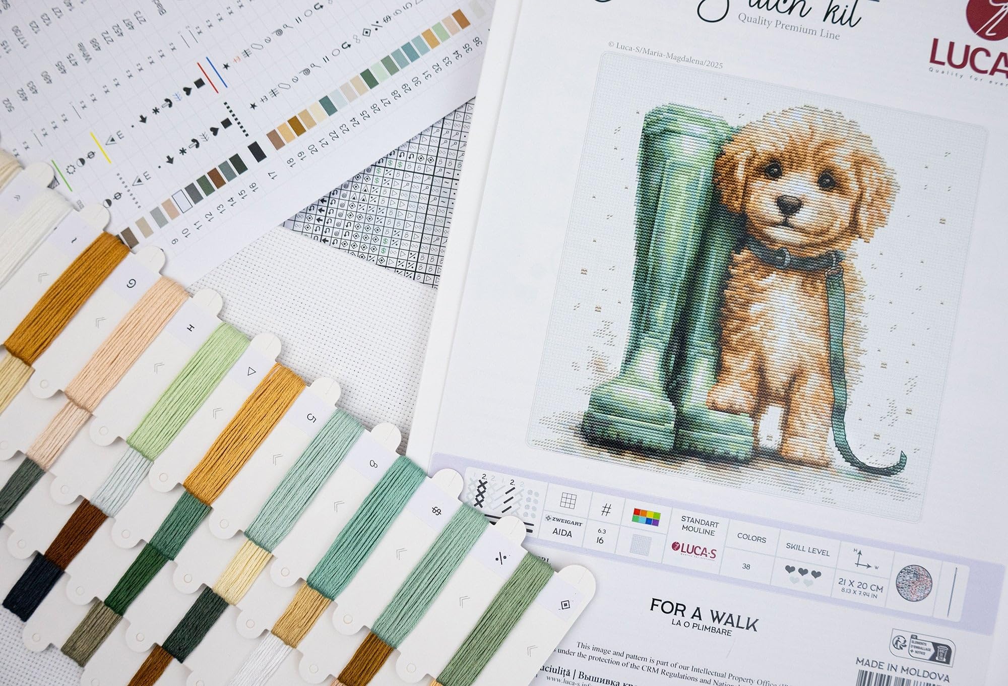 Luca-S Cross Stitch Kit - For a Walk, B1426 - Image 4