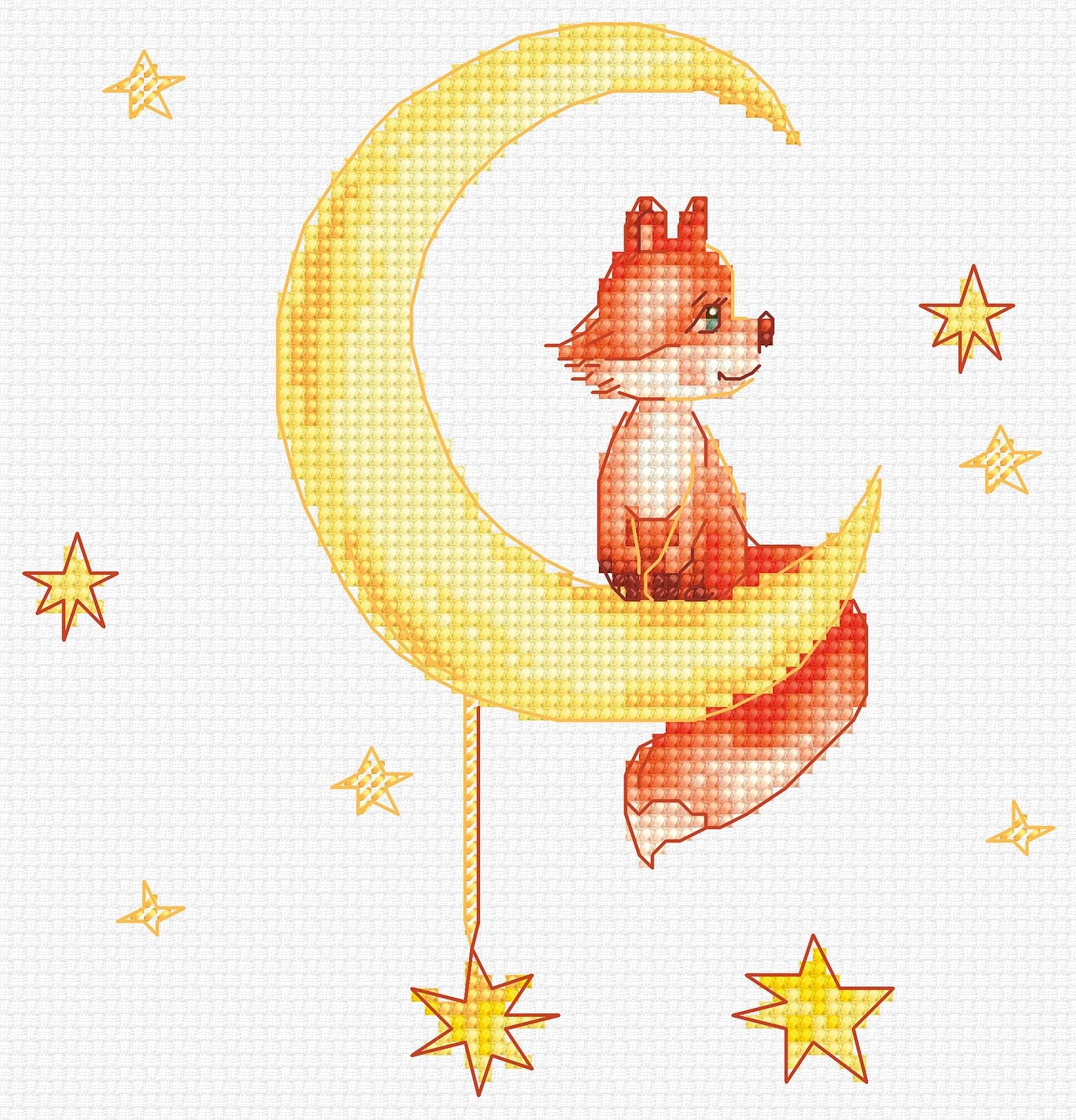 Luca-S Cross Stitch Kit Gold - Fox, B1187