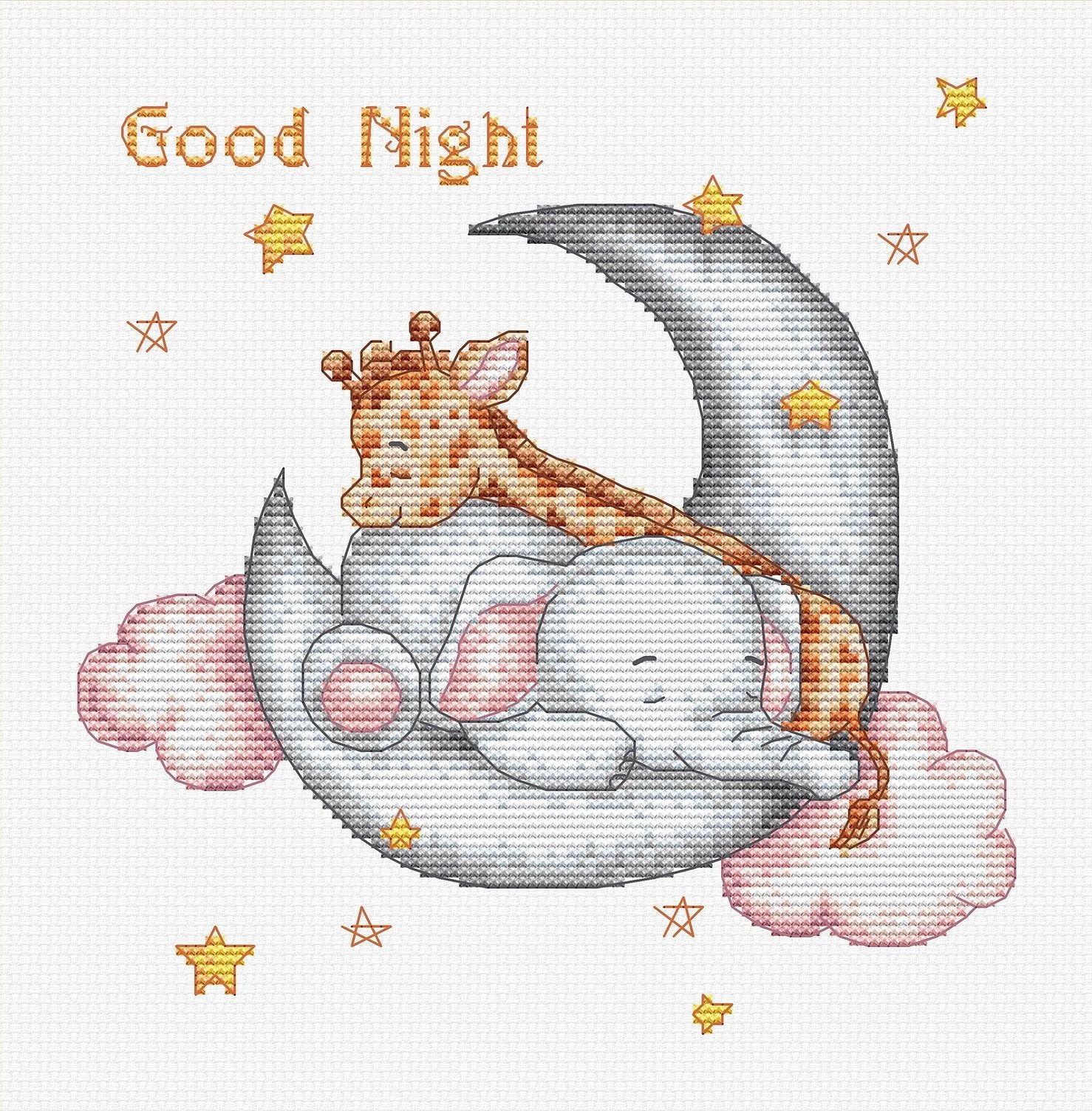 Luca-S Cross Stitch Kit Gold - Good Night, B1192
