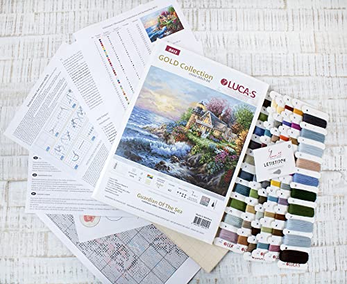 Luca-S Cross Stitch Kit Guardian of The Sea, Gold Collection, Embroidery Kit - Image 5