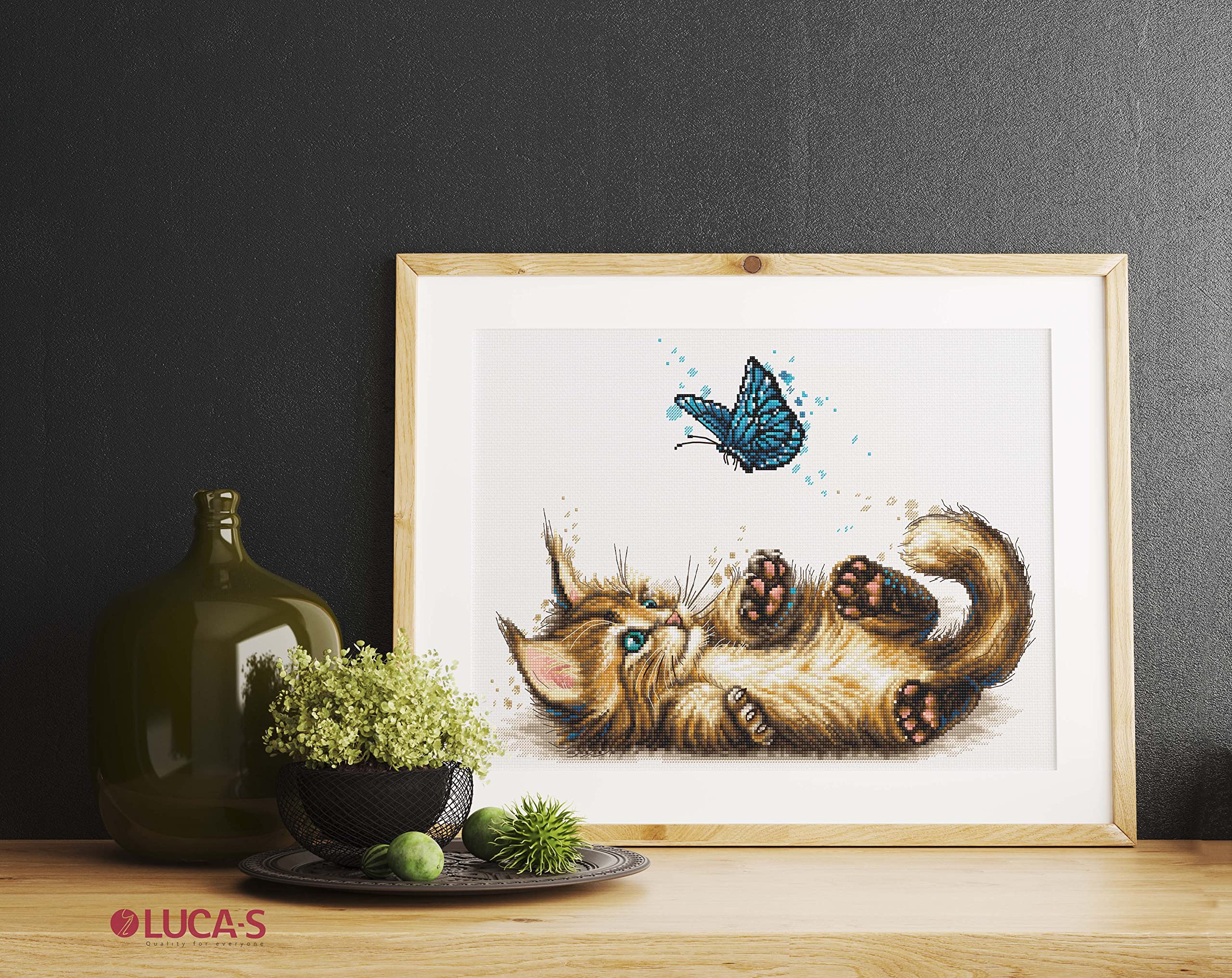 Luca-S Cross Stitch Kit Playful Kitten B7013 - Image 7
