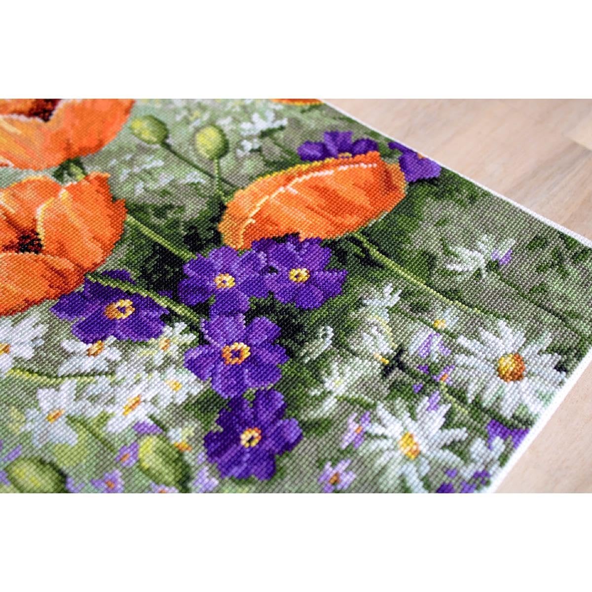 Luca-S Cross Stitch Kit Poppies V 28.5 x 28 cm - Image 3