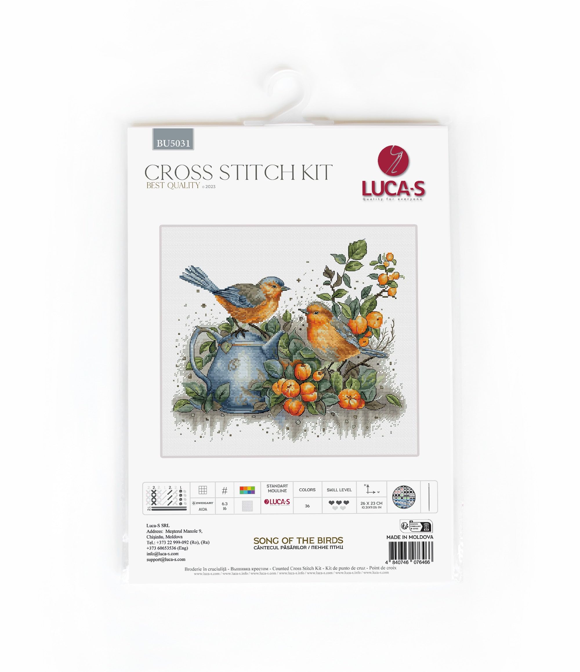 Luca-S Cross Stitch Kit Song of The Birds, BU5031 - Image 2