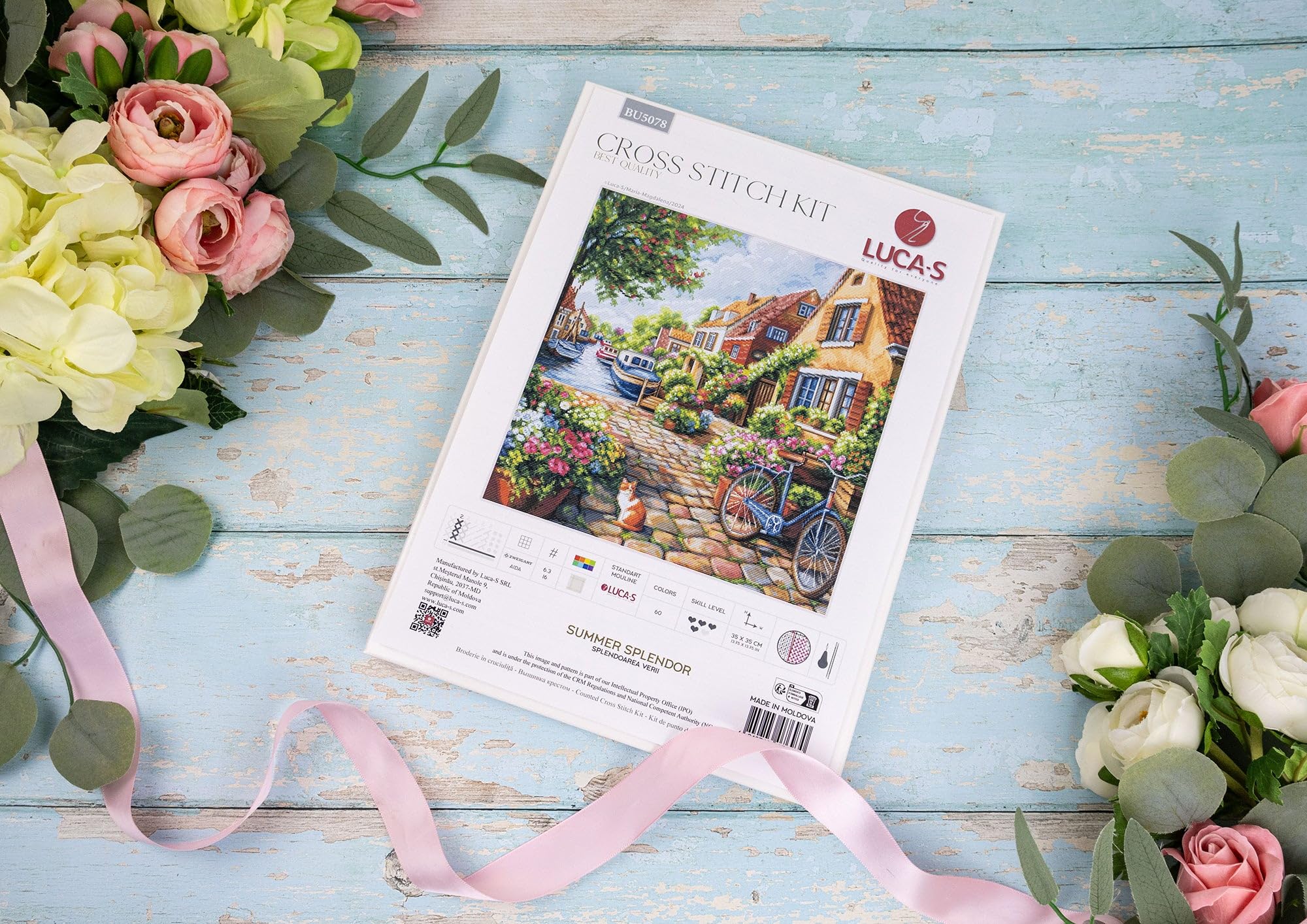 Luca-S Cross Stitch Kit Summer Splendor, BU5078, Counted Cross Stitch Kit for Adults, Needlecraft and Embroidery Kit - Image 2