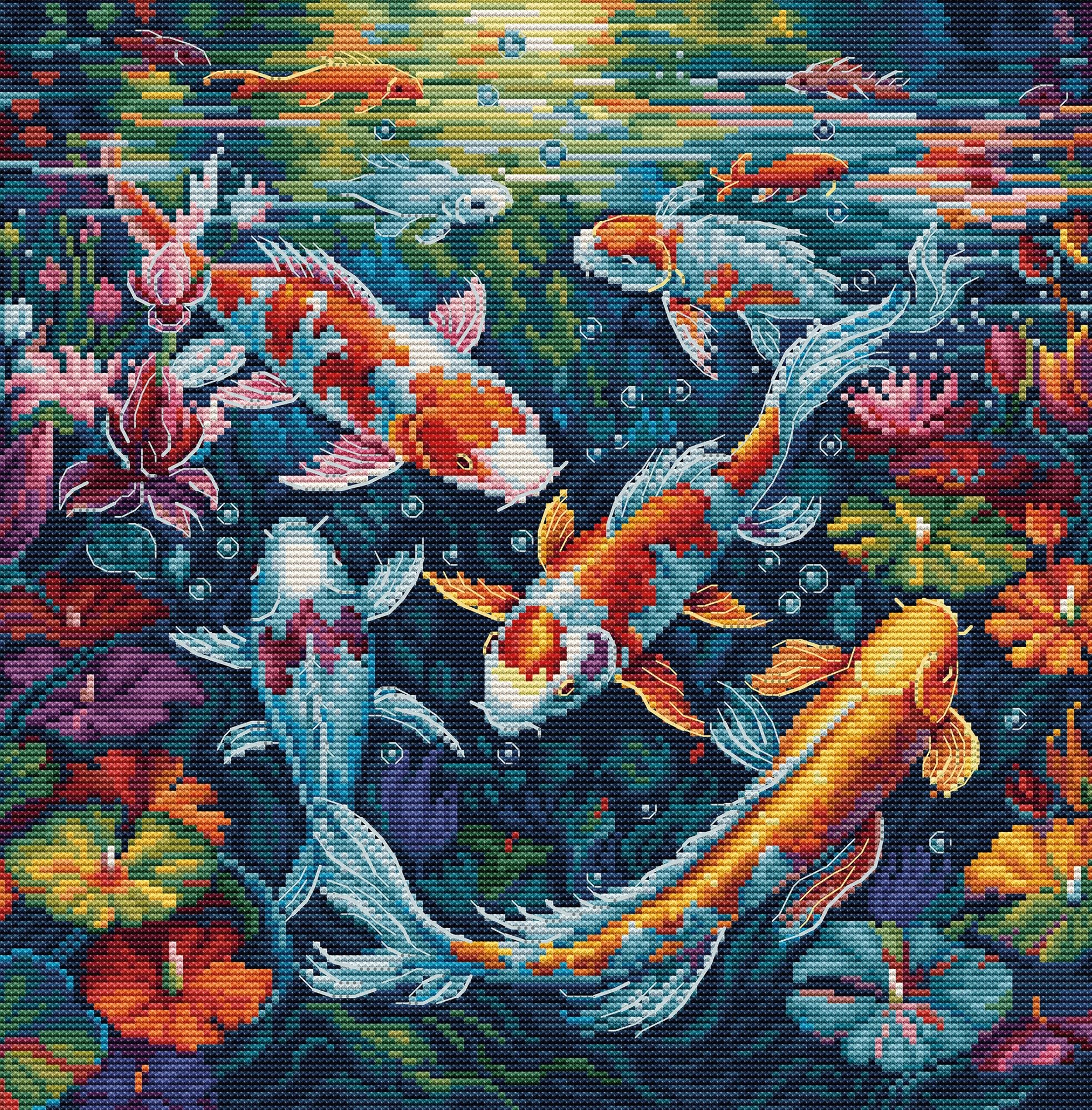 Luca-S Cross Stitch Kit - The Aquarium, BU5030