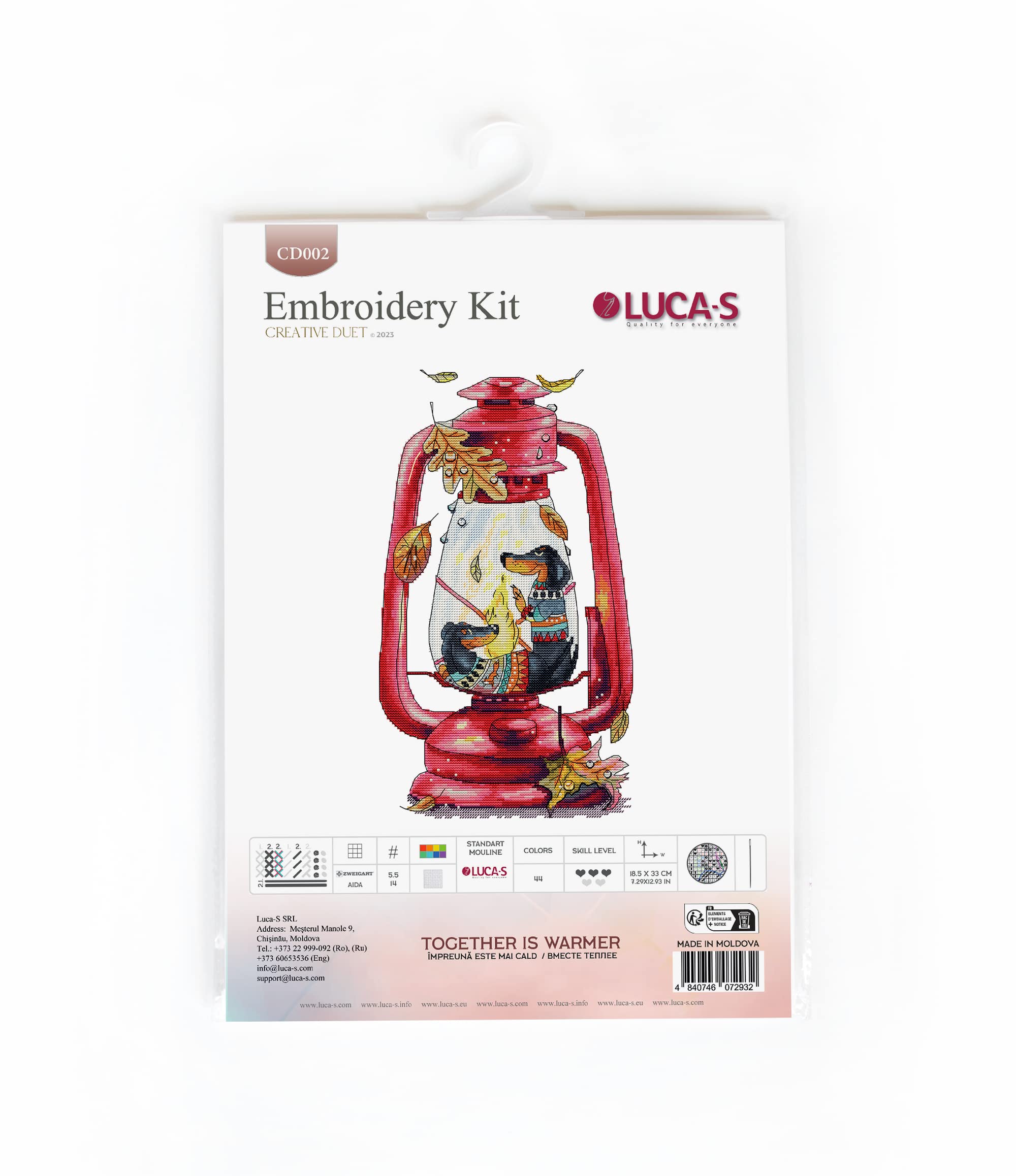 Luca-S Cross Stitch Kit Together is Warmer, Embroidery Needlecraft Set, Counted Cross Stitch Kit for Adults - Image 6
