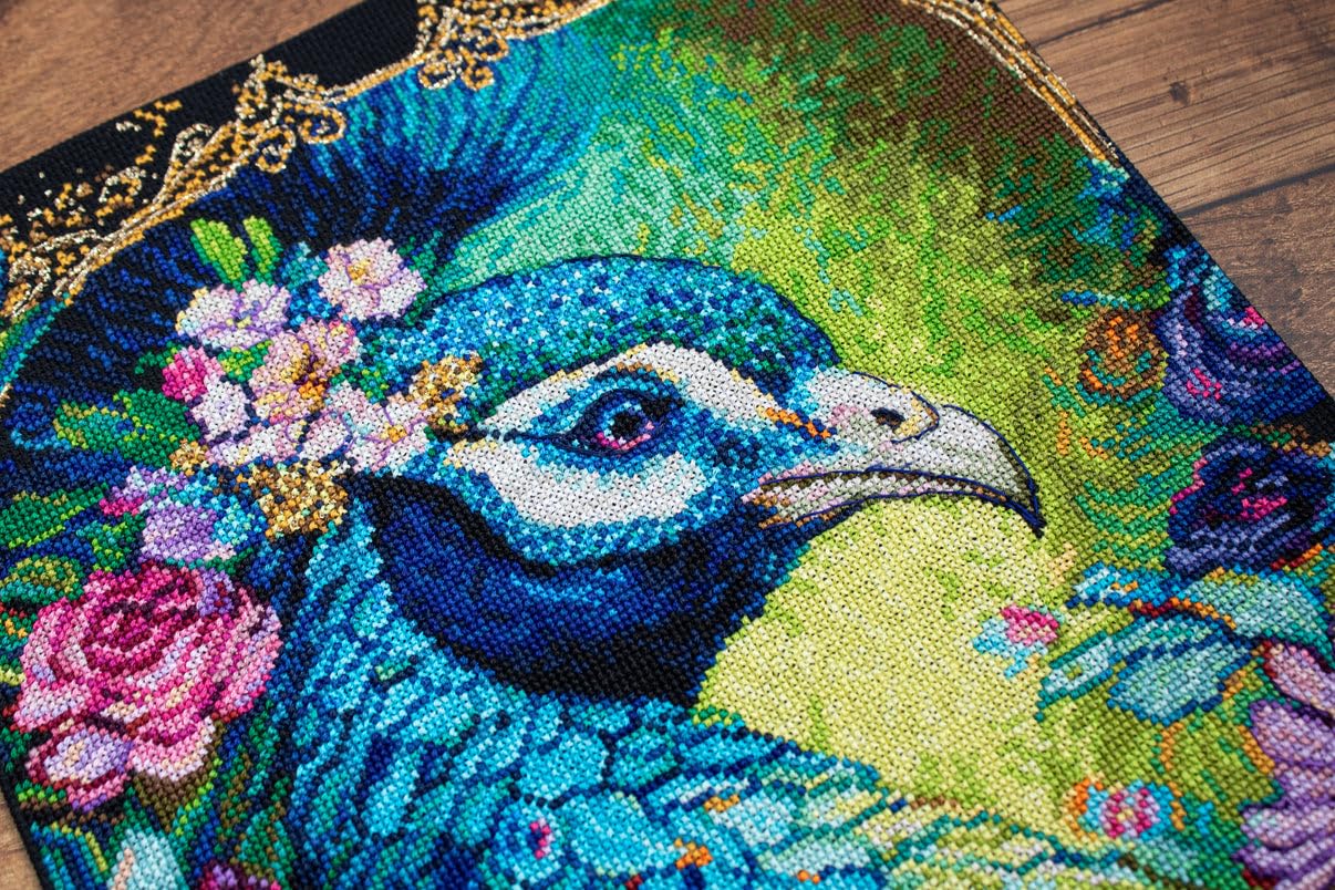 Luca-S DIY Counted Cross Stitch Kit for Adults, Proud Cerulean, BU5035, Needlecraft & Embroidery Kit - Image 7
