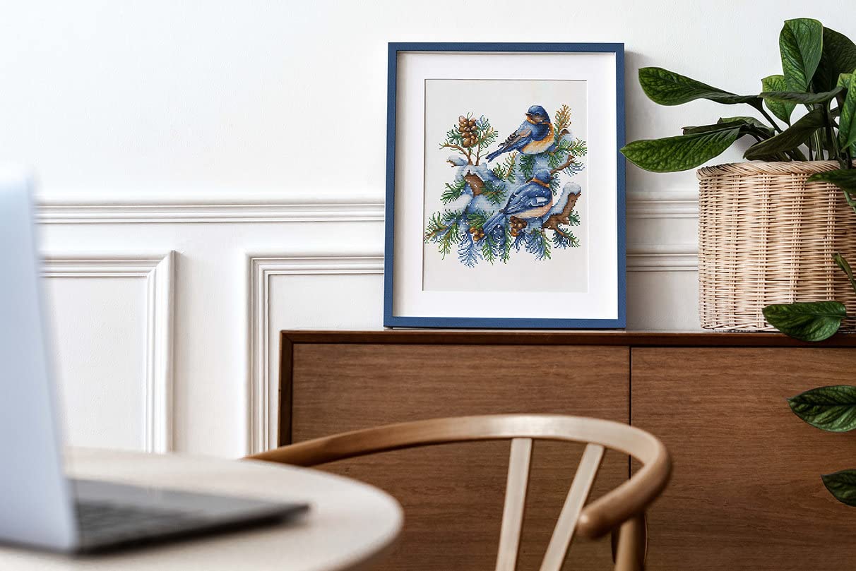 Luca-S DIY Cross Stitch Kit - The Birds-Winter, B2418, Counted Cross Stitch Kit for Adults, Needlecraft and Embroidery Kit - Image 7