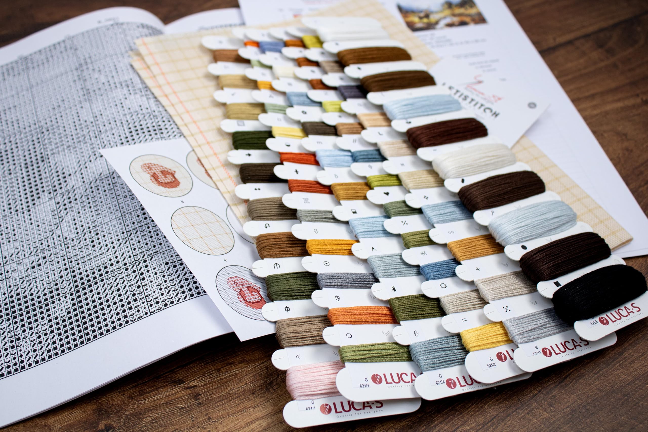 Luca-S Petit Point Kit Gold - The Greatness of Nature, G621, Counted Cross Stitch Kit for Adults, Needlecraft and Embroidery Kit - Image 4