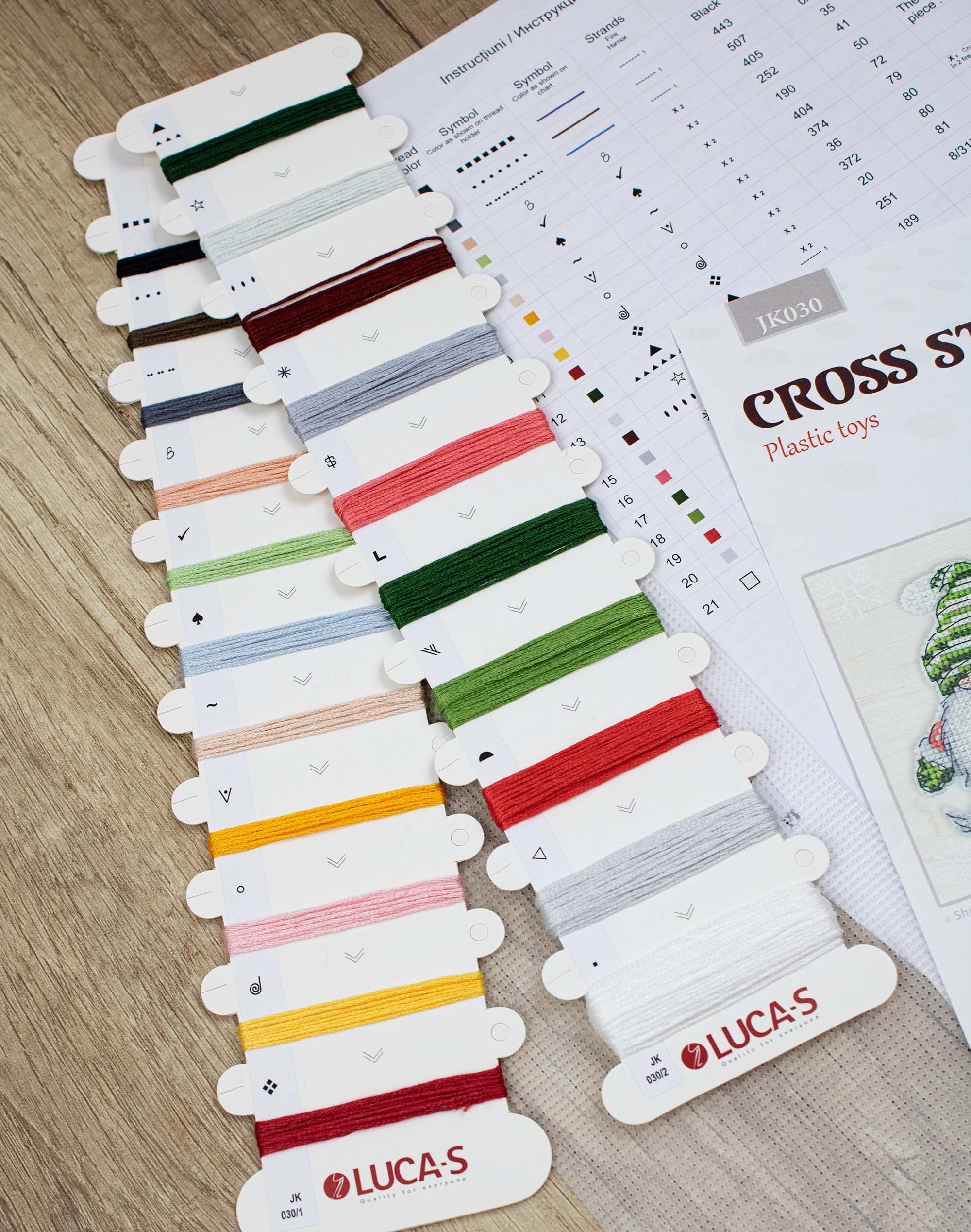 Luca-S Toys Cross Stitch Kits - Christmas Gnomes JK030 - Image 5
