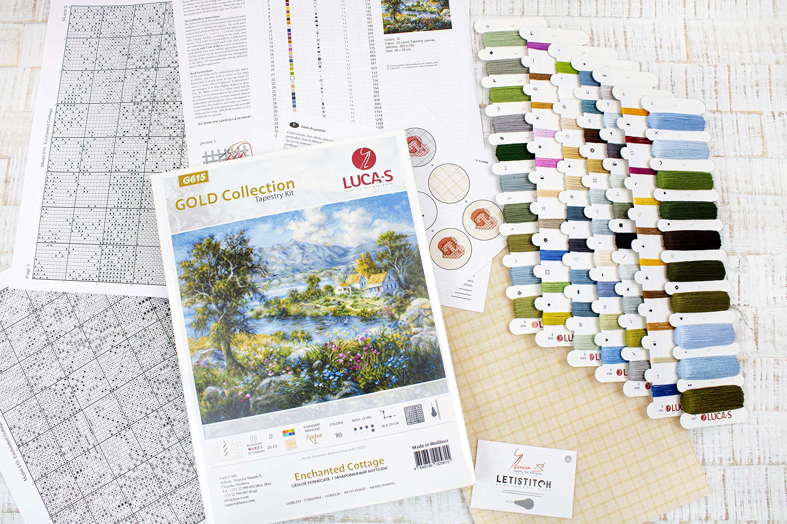 Lucas Petit Point Kit S - Enchanted Cottage, G615 - Image 3