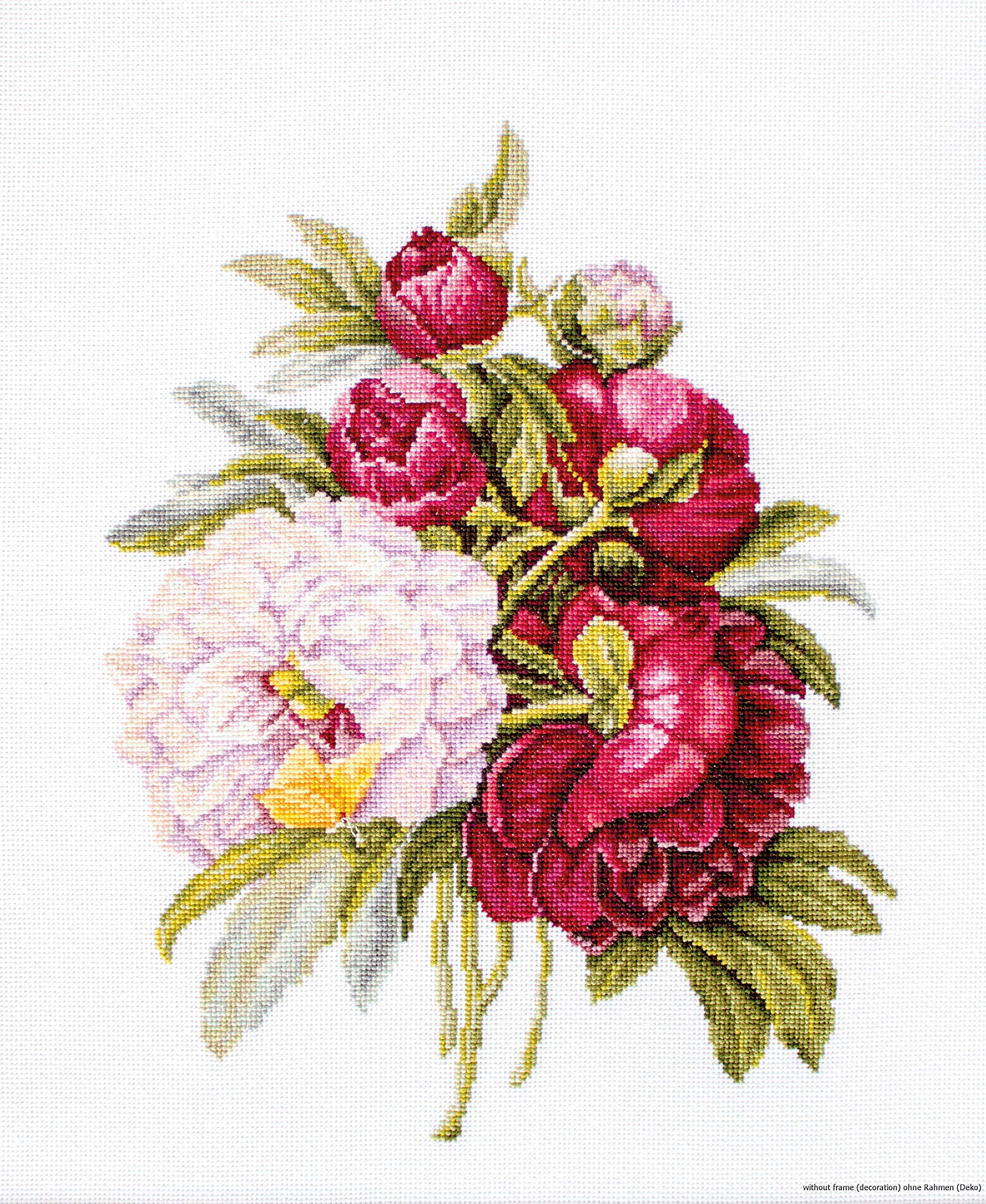 Lucas-S Bouquet with Peonies Counted Cross-Stitch Kit