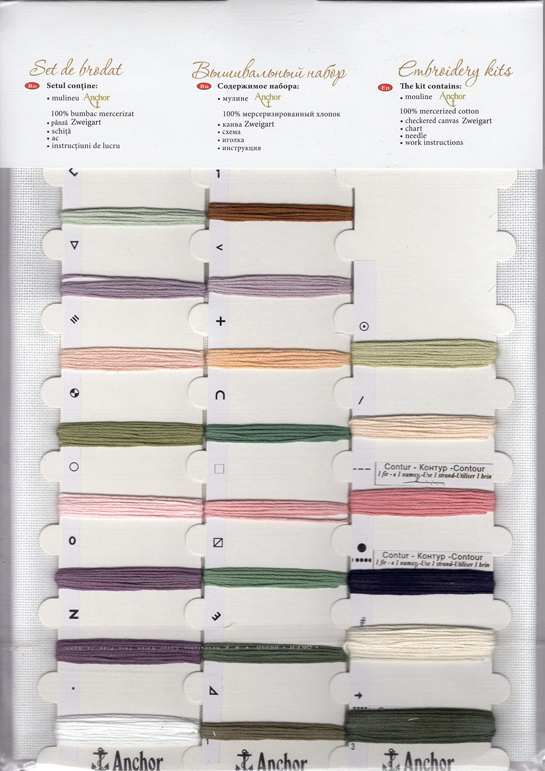 LUCAS-S Floral Frame Table Topper Counted Cross-Stitch Kit - Image 3