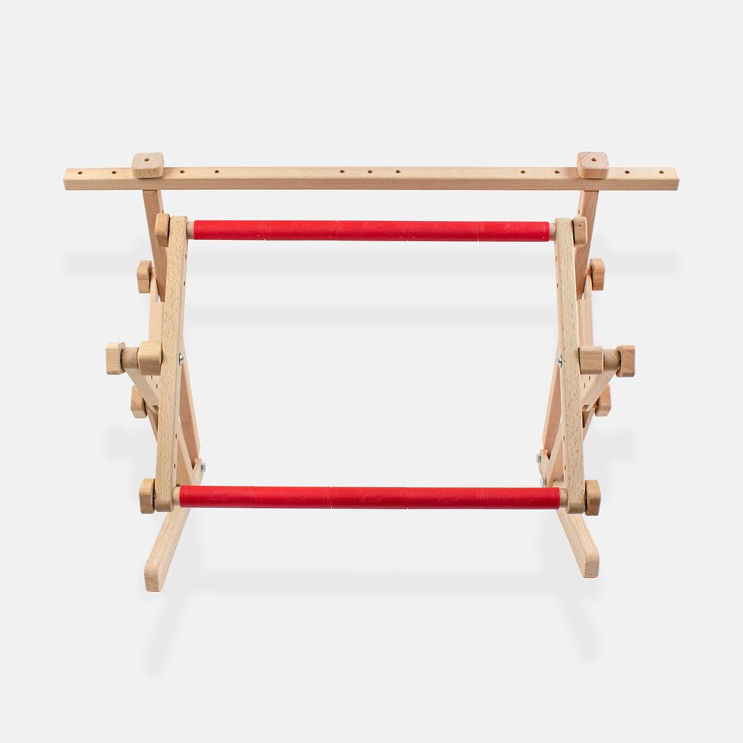 Needlework Lap and Table Hands-Free Embroidery Stand with Adjustable Organic Beech Wood Frame for Cross Stitch and Needlework (30 × 56 cm) - Image 3