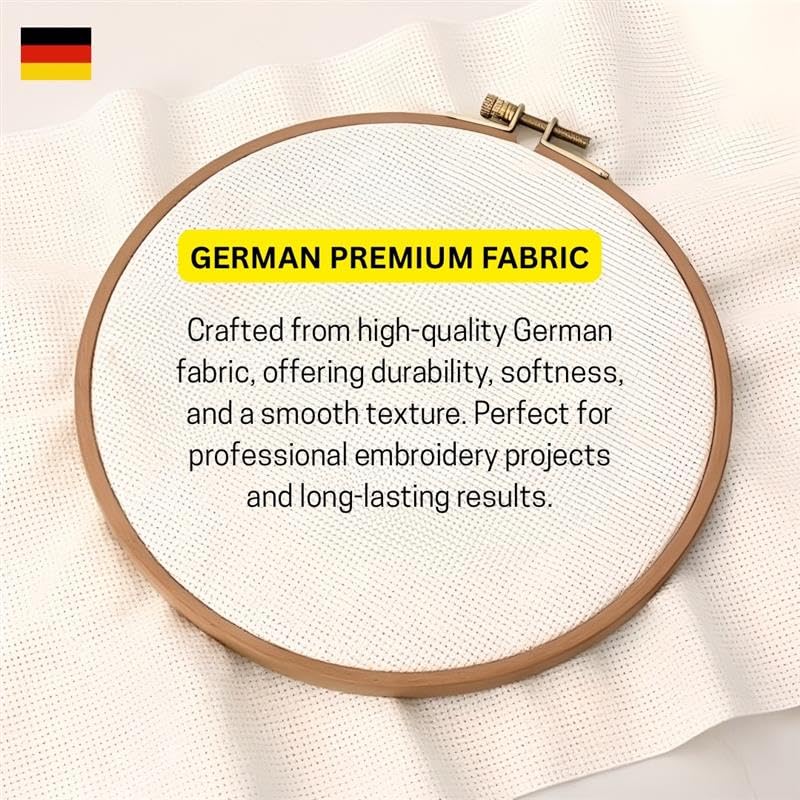 Zweigart Aida Cloth 16 Count – Beige (264), 19.7" x 39.4", 100% Cotton Fabric for Cross Stitch & Embroidery Projects - Image 6