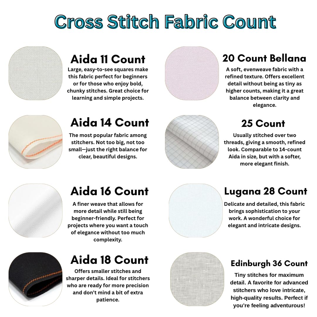 Zweigart Aida Cloth 16 Count – Beige (264), 19.7" x 39.4", 100% Cotton Fabric for Cross Stitch & Embroidery Projects - Image 7